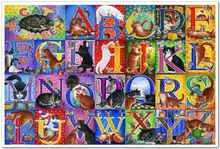 Cat Alphabet picture Animal Handmade Needlework Embroidery DIY Cross Stitch Kits Crafts 14CT Unprinted Home decor wall Arts 2024 - buy cheap