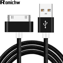 ROMICHW USB кабель для быстрой зарядки и синхронизации данных для iPhone 4 4S 3G S 3G iPad 1 2 3 iPod Nano itouch 30 Pin зарядное устройство адаптер 2024 - купить недорого