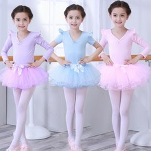 Long/Short Sleeve Ballet Leotard For Kids Ballet Tutu Dress Practice Gymnastics Leotard For Girl Dance Dress Children Costume 2024 - buy cheap
