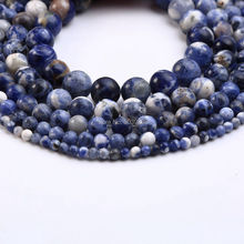 Wholesale Natural Stone Blue Sodalite Beads Round Loose Beads for Needlework Jewelry Making 4-12mm DIY Bracelet 2024 - buy cheap