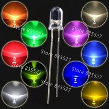Kit de mezcla de LED redondo F5 de 5MM, juego de diodos emisores de luz UV naranja, transparente, blanco cálido, rojo, amarillo, verde, azul, rosa, púrpura, 1000 Uds. 2024 - compra barato