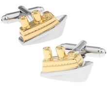 Factory Price Retail Designer Gifts for Men Enamel Cuff links Copper Material Golden Sail boat Design CuffLinks Free Shipping 2024 - buy cheap