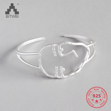 Brazaletes faciales de diseño Original para mujeres, joyería de plata de ley 925 auténtica, para mujeres 2024 - compra barato