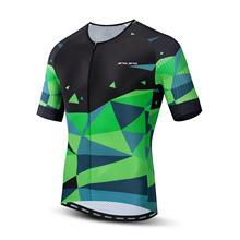 Camiseta de Ciclismo para Hombre, ropa de bicicleta de montaña, Maillot corto, Top verde y negro, 2021 2024 - compra barato