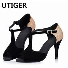 2019 Women Latin Ballroom Dance Shoes Salsa Sandal Female High Heels 5cm,6cm,7cm,8cm,8.5cm Samba Tango Modern Dance Shoes WD340 2024 - buy cheap