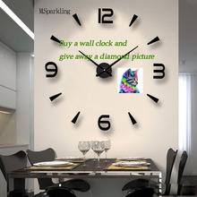 2018 New 3D black Wall Clock digital wall clock modern design Fashion Living Room Clocks Large DIY Decoration saat Acrylic 2024 - buy cheap