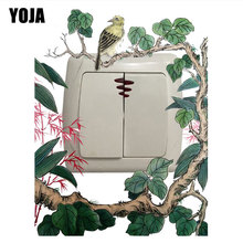 YOJA Spring Branch Birds Switch Decor, pegatina de pared para sala de estar y dormitorio, personalizada, 8SS0703 2024 - compra barato