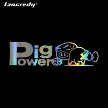 15.5*4.5CM Pig Power Inside Blow Out Car Stickers and Decals Car Styling Car Bumper Sticker Auto Waterproof Vinyl Window Sticker 2024 - buy cheap