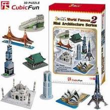 Candice guo! fun 3D puzzle paper model jigsaw game world famous building mini architecture series 2 birthday Christmas gift 2024 - купить недорого