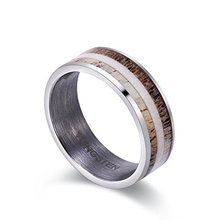 New Arrival Two Tones Natural Antler Inlay Tungsten Carbide Wedding Rings for Man Woman Brushed Finished Inside Comfort Fit 2024 - buy cheap