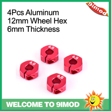 4Pcs Aluminum Alloy Metal 6mm Thickness Wheel Hex 12mm Drive For Screws HSP HPI Tamiya 1:10 RC Car Wheels Rim 2024 - buy cheap