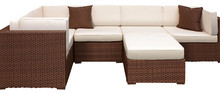 Living Room Wicker Patio Sectional 6-Piece Patio Furniture Sofa Set 2024 - buy cheap