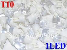 Free Shipping +1000pcs/lot  T10 led light W5W 168 194 t10 1LED White light Car Side Wedge Tail Light Lamp Bulb 2024 - купить недорого