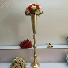 100 CM Height Gold Metal Flower Vase Candle Holder Wedding Centerpieces Event Road Lead Party Home Decoration 10 PCS/ Lot 2024 - buy cheap