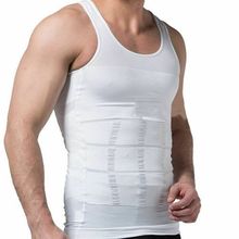 Ультра лифтинг для похудения формирователь для мужчин и женщин грудь компрессионная одежда для похудения жилет Топ черный белый 2024 - купить недорого