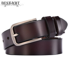 Best YBT Women belt fashion retro solid color Alloy Pin buckle belt high quality Imitation leather Women cowboy casual belt 2024 - buy cheap