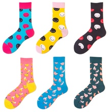 Baby Colorful socks in tube Christmas geometric color personality pregnant women socks autumn / winter cotton Woman Socks 2024 - buy cheap