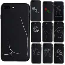 Мягкий чехол с художественным абстрактным рисунком девушки на груди для iPhone 7, 8 Plus, X, XS, Max, XR, чехол для iphone 11 Pro Max, 5s SE, 6, 6s Plus, чехол 2024 - купить недорого