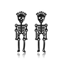 Hip Hop Skull Skeleton Stainless steel Stud Earrings For Women Girls Simplicity Punk Ear Jewelry Party Gifts 2024 - buy cheap