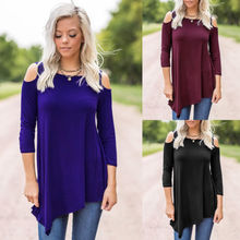 Casual Cold Shoulder Tops Sexy Shirts Femme T-Shirts Women Tiny Pleats Camiseta Mujer 2017 Long Sleeve TShirt Tees 2024 - buy cheap