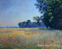 Arte quarto de Aveia e Campo Da Papoila Claude Monet Giverny pinturas home decor de Alta qualidade pintados à Mão 2024 - compre barato