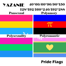 YAZANIE 128*192cm/160*240cm/192*288cm Pansexual Polyamory Quad Polysexuality Polyromantic Rainbow Car Hand Pride Flags Banners 2024 - buy cheap