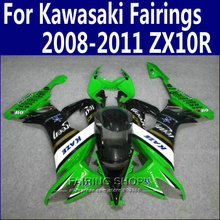 ZX10R-carenados para Kawasaki Ninja zx-10r, kit de carenado verde, blanco y negro, 2011, 2009, 2010, 2008, 08, 09, 10, 11 2024 - compra barato