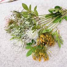 3 Forks Artificial Flowers Bouquet Wedding Bridal Supplies Real Touch Fake Flowers for Home Garden Decoration 2024 - buy cheap