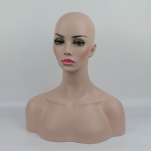 Стекловолокно реалистичный женский манекен голова грудь для шляпы солнцезащитные очки ювелирные изделия парики Дисплей 2024 - купить недорого