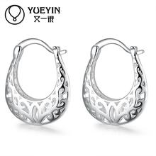 Pendientes de diamantes de imitación chapados en plata para mujer, joyería nupcial de moda ohringe Vintage 2024 - compra barato