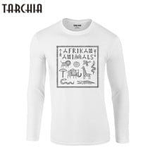 TARCHIA 2022 Print Shirt Homme Slim Fit Brand Mens Different African T-Shirt New Cotton Tops Men Tee Long Sleeve Fun Autumn 2024 - buy cheap