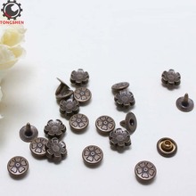 Flower Round Rapid Rivet Vintage Studs for Bags Belts Leathercraft Decoration Antique Brass DIY Punk Nailhead Spike Stud 2024 - buy cheap