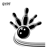 QYPF 13.7*15.1CM Bowling Graphic Decal Decor Car Styling Stickers Vinyl Silhouette Sports Accessories C16-1270 2024 - buy cheap