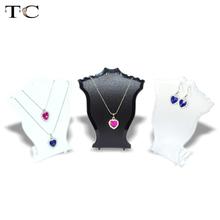 Soporte de exhibición de collar de plástico transparente negro, blanco, para colgante, soporte de exhibición de joyería, Stent de exhibición de pendientes 2024 - compra barato