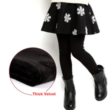 2019 New Winter Children Clothing Kids Girls Clothes Thick Velvet Leggings Culottes Tutu Skirt Pants Cotton Pantskirt 6 Colors 2024 - buy cheap