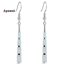 Lowest price Fashionl Jewelry Wholesale & Retail Green Fire Opal Silver Stamped Dangle Earrings Opal Jewelry OE284A 2024 - buy cheap