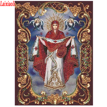 Pintura de diamante completo de la Virgen María, punto de cruz 5d, icono religioso del líder, mosaico de diamantes, bordado 3d, decoración de diamantes de imitación 2024 - compra barato