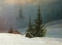 Landscape paintings Romantic Winter landscape by Caspar David Friedrich canvas art High quality Hand painted 2024 - buy cheap