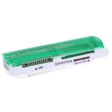 Мультикард-ридер Mini Micro SD SDHC MS SD TF для ноутбука, планшета, ПК, USB 2,0, все в 1, мульти в одном, карта памяти 2024 - купить недорого