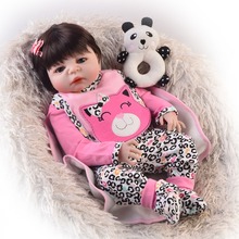 55cm Full Silicone Reborn Baby Doll Toy For Girl Bebes reborn corpo de silicone inteiro child gift toy dolls reborn 2024 - buy cheap