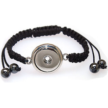 Wholesale Natural Stone Hematite Beads Charm Bracelet Wrap Adjustable Button Braided Rope Bracelets For Women Gift 2024 - buy cheap