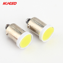 2pcs T11 363 BA9S COB Round 3D Led T4W 1 SMD Car License Plate Light Turn Signal Bulb Parking Lights Door Lamp White DC12V 2024 - buy cheap