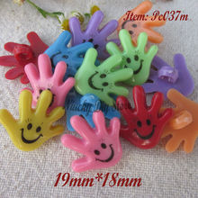 120pcs Mix color hands shape smile plastic buttons shank children clothing sewing accessories cartoon accessories wholesale 2024 - buy cheap