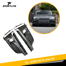 1 Pair Front Bumper Fog Light Lamp Grille Grill Cover Chrome For Audi A5 sport S5 Sline 2017 2018 2019 Auto Lamp Hoods 2024 - buy cheap