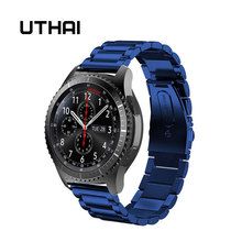 UTHAI S07-Correa de reloj de acero inoxidable, accesorio para Samsung gear S2/S3, 20mm, 22mm, elegante y sencillo 2024 - compra barato