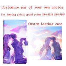 Bolsa de teléfono personalizada, Funda de cuero PU con tapa, foto personalizada, para Samsung galaxy grand prime SM-G531H SM-G530F 2024 - compra barato