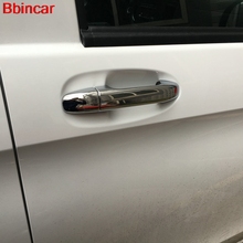 Bbincar ABS Chrome For Benz V Class V250 V260 V220 W447 2014 2015 2016 2017 Exterior Door Handle Cover Doorknob Trim 8pcs 2024 - buy cheap