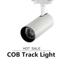 2020 LED COB 24-градусный трек свет AC220V прожектор Регулируемый рельсовый трек освещение лампа для торгового центра выставочного офиса черный/белый 2024 - купить недорого
