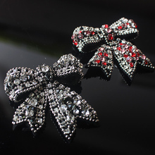 New Hand-Beading Fashion 3D bowknot patch shoe flower decoration cloth patch applique stitch bead drill chain hand bow tie 2024 - buy cheap