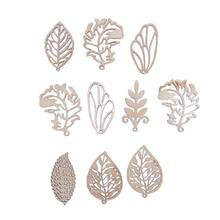 10pcs Wood Chips Mixed Leaves Wooden Crapbook Ornaments DIY Scrapbooking Handmade Hanging Tags Christmas Decorations for Home 2024 - buy cheap